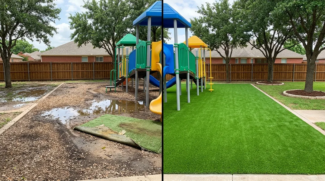 Result artificial grass installation in Irving - Irving Turf Installation
